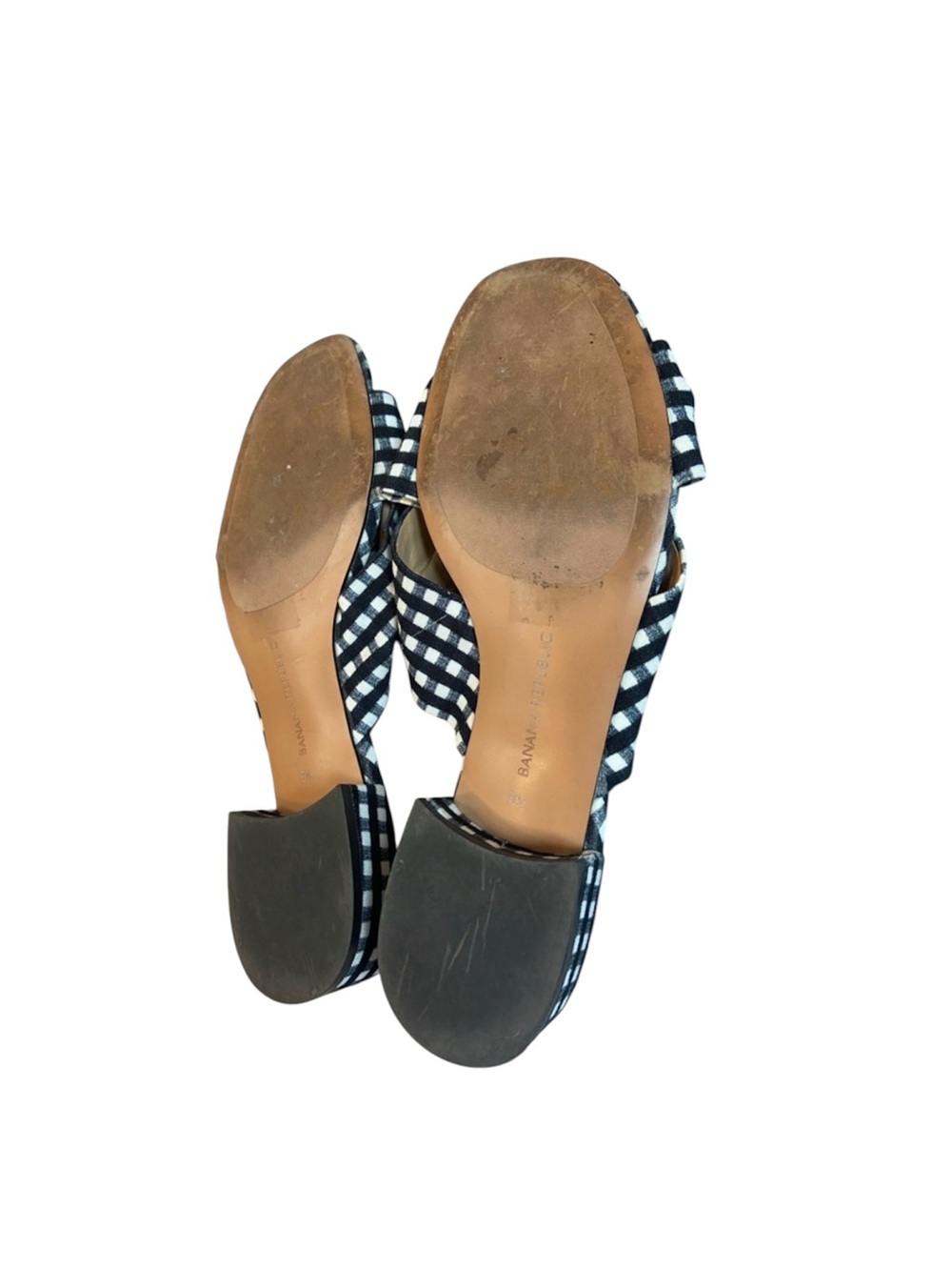 ☀️ Banana Republic Gingham Knotted Cross Open Toe Sandals - Picture 4 of 4